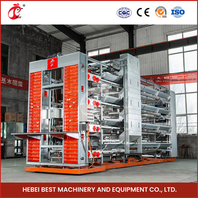 A أو H Type 4 Tier 160 Birds Layer Chicken Cage لإنتاج البيض ساندي