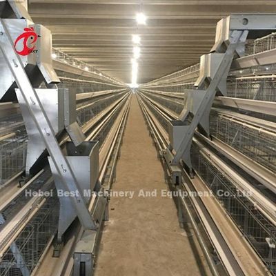 قفص الدواجن الأوتوماتيكي بالبطارية المجلفن البارد لوضع الدجاج في سوق إفريقيا إيريس